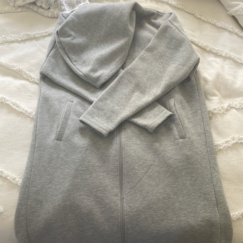 Long zip up hoodie